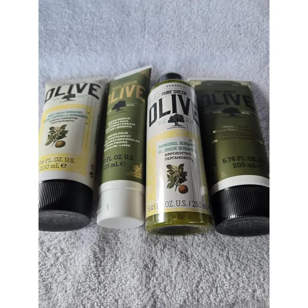 KORRES PURE GREEK OLIVE BODY CREAM & SHOWER GEL 4 PIECE
